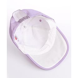 Babyhug Disney Cotton Woven Summer Cap with Minnie Mouse and Daisy Graphics Lilac - Diameter 14 cm