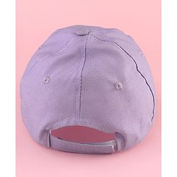 Babyhug Disney Cotton Woven Summer Cap with Minnie Mouse and Daisy Graphics Lilac - Diameter 14 cm