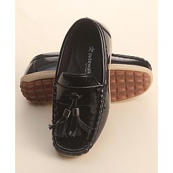 Cute Walk by Babyhug Slip On Loafers with Tassels Applique - Brown