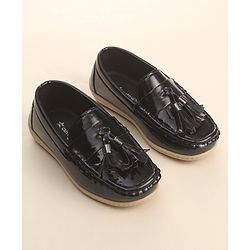 Cute Walk by Babyhug Slip On Loafers with Tassels Applique - Brown