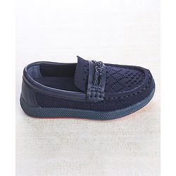 Cute Walk by Babyhug Solid Party Wear Slip On Shoes - Beige