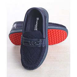 Cute Walk by Babyhug Solid Party Wear Slip On Shoes - Beige