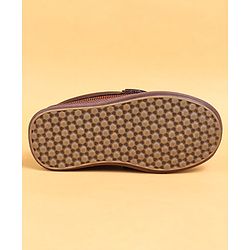 Cute Walk by Babyhug Solid Party Wear Slip On Shoes - Beige