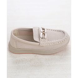 Cute Walk by Babyhug Slip On Loafers with 3D Apllique - Beige