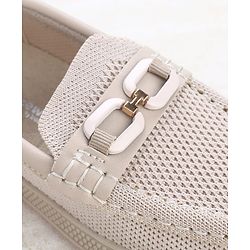 Cute Walk by Babyhug Slip On Loafers with 3D Apllique - Beige