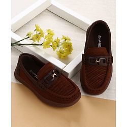 Cute Walk by Babyhug Slip On Loafers with 3D Apllique - Beige