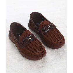 Cute Walk by Babyhug Slip On Loafers with 3D Apllique - Beige