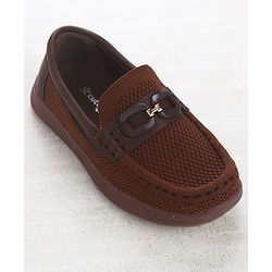 Cute Walk by Babyhug Slip On Loafers with 3D Apllique - Beige