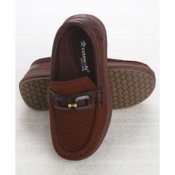 Cute Walk by Babyhug Slip On Loafers with 3D Apllique - Beige