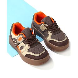 Cute Walk by Babyhug Sports Shoes With Lace Ups Closure - Brown