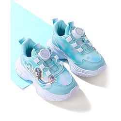 Cute Walk by Babyhug Slip On Sports Shoes with Mermaid Applique - Sea Green
