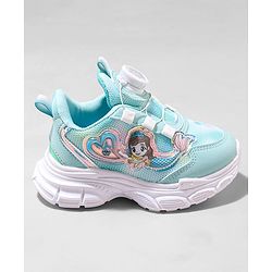 Cute Walk by Babyhug Slip On Sports Shoes with Mermaid Applique - Sea Green