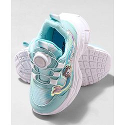 Cute Walk by Babyhug Slip On Sports Shoes with Mermaid Applique - Sea Green