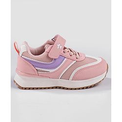 Cute Walk by Babyhug Sports Shoes with Velcro Closure & Logo Applique - Pink
