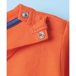 Babyhug Cotton Knit Half Sleeves Striped T-Shirts with Text Print Pack of 3 - Orange Blue & Yellow