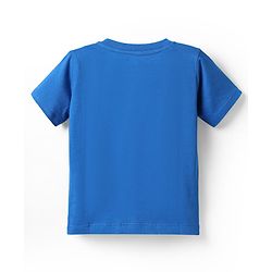 Babyhug Cotton Knit Half Sleeves T-Shirts With Stripes & Animal Print Pack Of 3 - Blue & Yellow