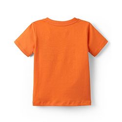 Babyhug Cotton Knit Half Sleeves T-shirt With Stripes & Beach Theme Graphics Pack Of 3  - Light Blue Navy Blue & Orange