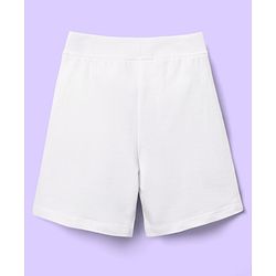 Babyhug Single Jersey Knit Half Sleeves Shirt & Shorts Set With Color Block Design - White & Blue