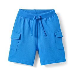 Babyhug Single Jersey Knit Sleeveless T-Shirt & Shorts Set with Beach Theme Print - Yellow & Blue