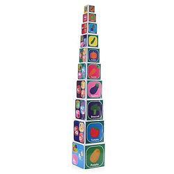 Babyhug My First Learning Tower Number I 10 Durable Stacking & Nesting Blocks for Early Learning I 4-in-1 Montessori Fun and Educational Toy for Toddlers - Multicolor