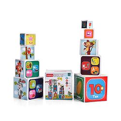 Babyhug My First Learning Tower Number I 10 Durable Stacking & Nesting Blocks for Early Learning I 4-in-1 Montessori Fun and Educational Toy for Toddlers - Multicolor