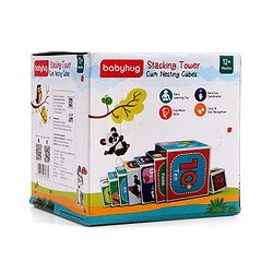 Babyhug My First Learning Tower Number I 10 Durable Stacking & Nesting Blocks for Early Learning I 4-in-1 Montessori Fun and Educational Toy for Toddlers - Multicolor