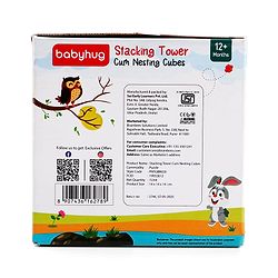 Babyhug My First Learning Tower Number I 10 Durable Stacking & Nesting Blocks for Early Learning I 4-in-1 Montessori Fun and Educational Toy for Toddlers - Multicolor