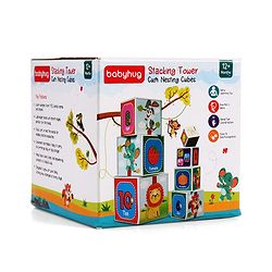 Babyhug My First Learning Tower Number I 10 Durable Stacking & Nesting Blocks for Early Learning I 4-in-1 Montessori Fun and Educational Toy for Toddlers - Multicolor