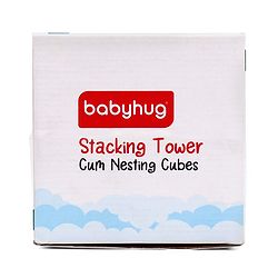 Babyhug My First Learning Tower Number I 10 Durable Stacking & Nesting Blocks for Early Learning I 4-in-1 Montessori Fun and Educational Toy for Toddlers - Multicolor