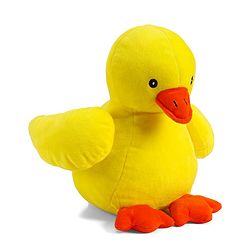 Babyhug Plush Mom Duck Stuffed with 4 Stuffed Wind Up Duck Babies Plush Toys Yellow - Height 25 cm