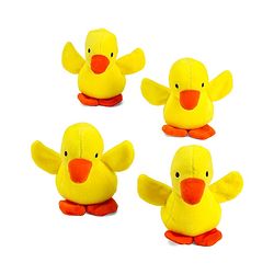 Babyhug Plush Mom Duck Stuffed with 4 Stuffed Wind Up Duck Babies Plush Toys Yellow - Height 25 cm