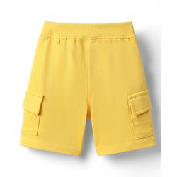 Babyhug Single Jersey Knit Half Sleeves T-Shirt & Shorts Set With Animal Print - Blue & Yellow