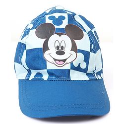 Babyoye Disney 100% Cotton Summer Cap With Mickey Mouse Family Graphics Light Blue - Circumference 48 cm