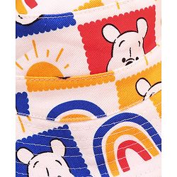 Babyhug Disney Cotton Woven Two Layer Bucket Hat with Winnie The Pooh Print Multicolor - Diameter 16 cm