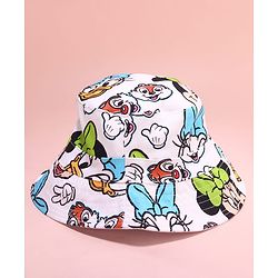 Babyhug Disney Cotton Woven Two Layer Bucket Hat with Mickey & Friends Multicolor - Diameter 17 cm