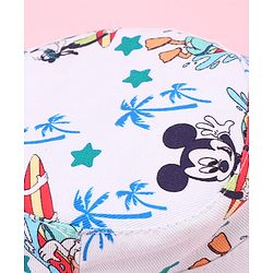 Babyhug Disney Bucket Hat with Mickey Mouse Family Print White - Diameter 17.5 cm