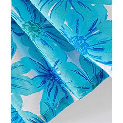 Babyhug Woven Sleeveless Frock With Smock Detailing & Floral Print - Light Blue
