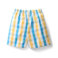 Babyhug Cotton Woven Above Knee Length Boxers With Checks & Football Print Pack Of 3 - Red Yellow & White