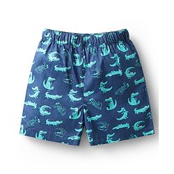 Babyhug Cotton Woven Boxers with Checks & Animal Print Pack Of 3 - Black Green & Navy Blue