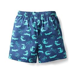 Babyhug Cotton Woven Boxers with Checks & Animal Print Pack Of 3 - Black Green & Navy Blue