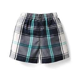 Babyhug Cotton Woven Boxers with Checks & Animal Print Pack Of 3 - Black Green & Navy Blue