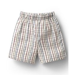 Babyhug Cotton Woven Above Knee Length Boxers With Checks & Construction Vehicle Print Pack Of 3 - Yellow Navy Blue & White