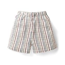 Babyhug Cotton Woven Above Knee Length Boxers With Checks & Construction Vehicle Print Pack Of 3 - Yellow Navy Blue & White