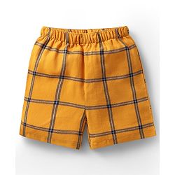 Babyhug Cotton Woven Boxers With Animal Print Pack Of 3 - Blue & White