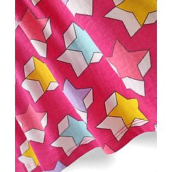 Babyhug Single Jersey Knit Sleeveless Star & Polka Dot Printed Frocks With Bow Applique Pack of 2 - Lavender & Fuchsia