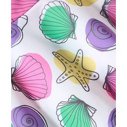 Babyhug Water Repellent Shell Printed Sleeveless Frock Swimsuit - White