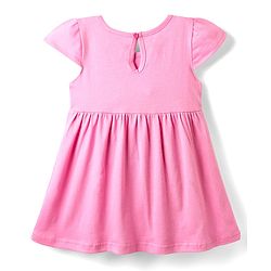 Babyhug Single Jersey Half Sleeves Frocks with Floral & Rainbow Pack of 2 - Pink & Blue