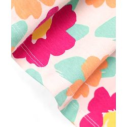 Babyhug Single Jersey Knit Half Sleeves Frock With Floral Print Pack Of 2 - Pink & Light Green