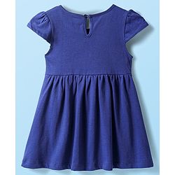 Babyhug Single Jersey Knit Short Sleeves Frocks With Floral Print Pack Of 2 - Blue