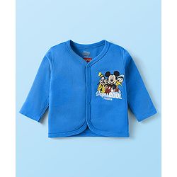 Babyhug Disney Interlock Full Sleeves Jhablas With Mickey Mouse And Family Graphic Pack Of 3  - Light Green & Blue